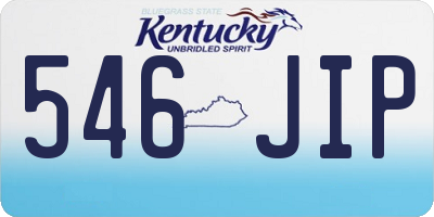 KY license plate 546JIP