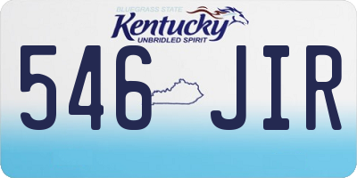 KY license plate 546JIR