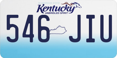 KY license plate 546JIU