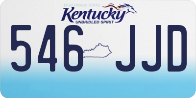 KY license plate 546JJD