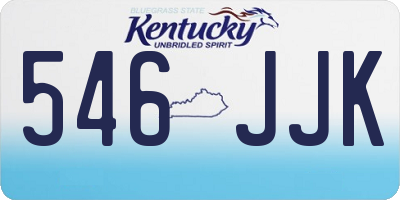 KY license plate 546JJK
