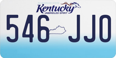 KY license plate 546JJO