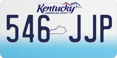 KY license plate 546JJP