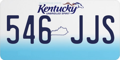 KY license plate 546JJS