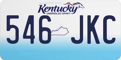 KY license plate 546JKC