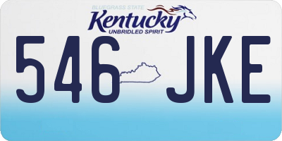 KY license plate 546JKE