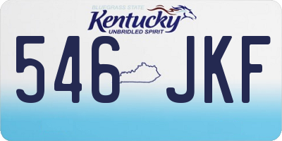 KY license plate 546JKF