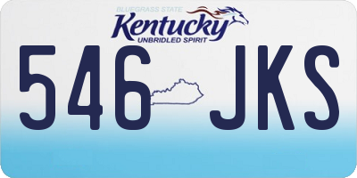 KY license plate 546JKS