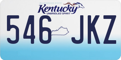 KY license plate 546JKZ