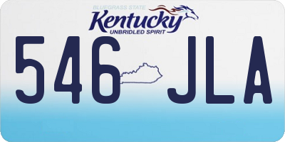 KY license plate 546JLA