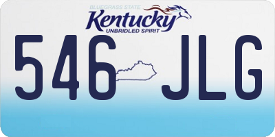 KY license plate 546JLG