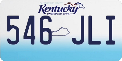 KY license plate 546JLI