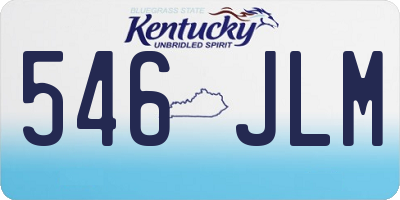 KY license plate 546JLM