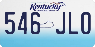 KY license plate 546JLO