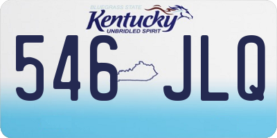 KY license plate 546JLQ