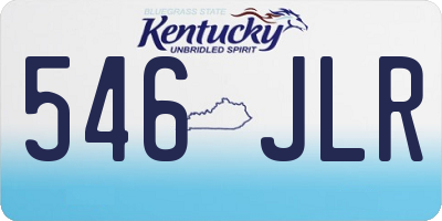 KY license plate 546JLR