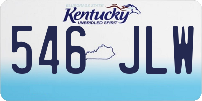 KY license plate 546JLW