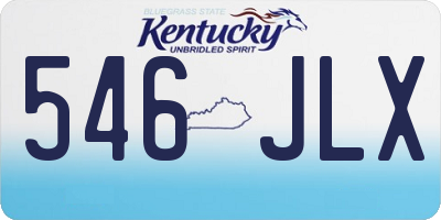 KY license plate 546JLX