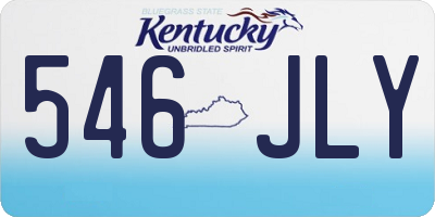 KY license plate 546JLY