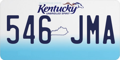 KY license plate 546JMA