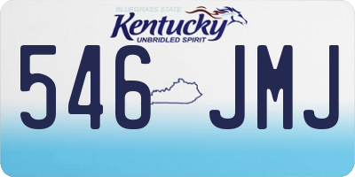 KY license plate 546JMJ