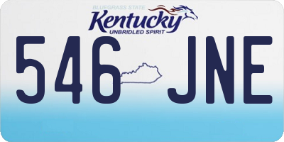 KY license plate 546JNE