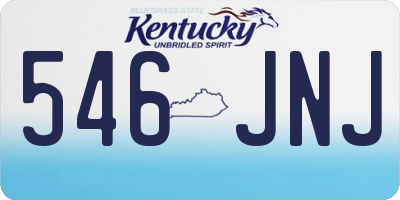 KY license plate 546JNJ