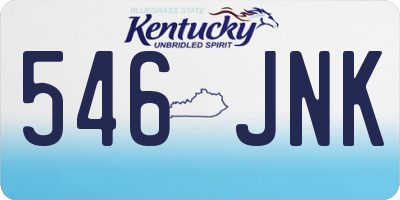 KY license plate 546JNK