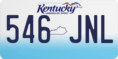 KY license plate 546JNL