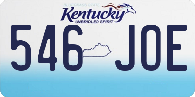 KY license plate 546JOE