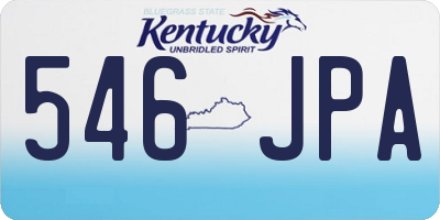 KY license plate 546JPA