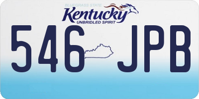KY license plate 546JPB