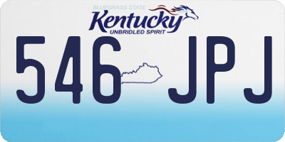 KY license plate 546JPJ