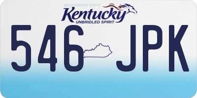 KY license plate 546JPK