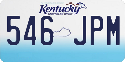 KY license plate 546JPM