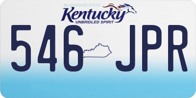 KY license plate 546JPR