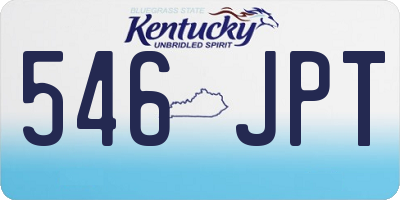 KY license plate 546JPT