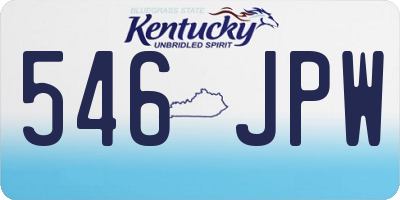 KY license plate 546JPW