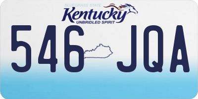 KY license plate 546JQA