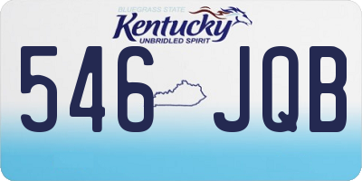 KY license plate 546JQB