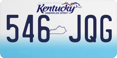 KY license plate 546JQG