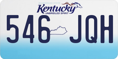 KY license plate 546JQH