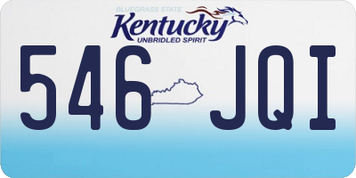 KY license plate 546JQI