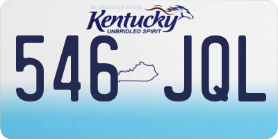 KY license plate 546JQL