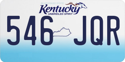 KY license plate 546JQR
