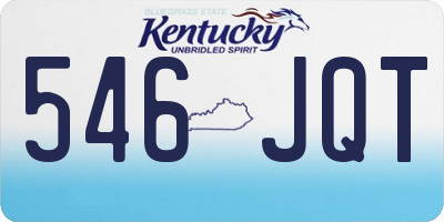 KY license plate 546JQT