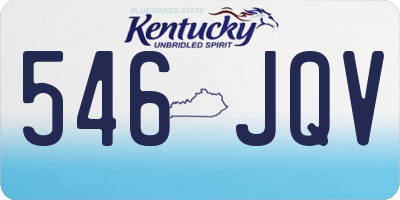 KY license plate 546JQV