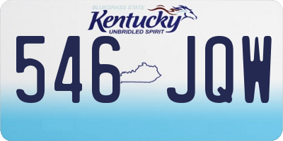 KY license plate 546JQW