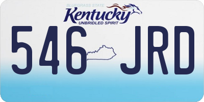 KY license plate 546JRD