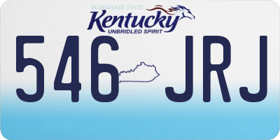 KY license plate 546JRJ